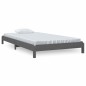 vidaXL Cama apilable de madera pino maciza gris 100x200 cm vidaXL Cama apilable de madera pino maciza gris 100x200 cm