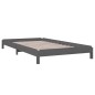 vidaXL Cama apilable de madera pino maciza gris 100x200 cm vidaXL Cama apilable de madera pino maciza gris 100x200 cm