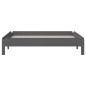 vidaXL Cama apilable de madera pino maciza gris 100x200 cm vidaXL Cama apilable de madera pino maciza gris 100x200 cm