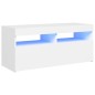 vidaXL Mueble de TV con luces LED blanco 90x35x40 cm vidaXL Mueble de TV con luces LED blanco 90x35x40 cm