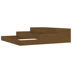 vidaXL Jardinera madera maciza de pino marrón miel 107x107x27 cm