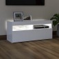 vidaXL Mueble de TV con luces LED blanco 90x35x40 cm vidaXL Mueble de TV con luces LED blanco 90x35x40 cm