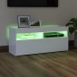 vidaXL Mueble de TV con luces LED blanco 90x35x40 cm vidaXL Mueble de TV con luces LED blanco 90x35x40 cm
