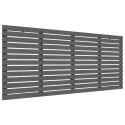 vidaXL Cabecero de cama de pared madera maciza pino gris 186x3x91,5 cm