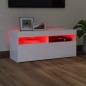 vidaXL Mueble de TV con luces LED blanco 90x35x40 cm vidaXL Mueble de TV con luces LED blanco 90x35x40 cm