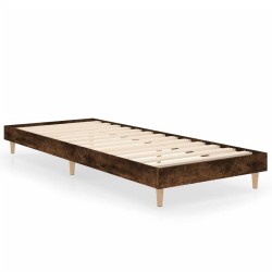 vidaXL Estructura de cama madera contrachapada roble humo 75x190 cm