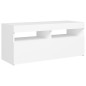 vidaXL Mueble de TV con luces LED blanco 90x35x40 cm vidaXL Mueble de TV con luces LED blanco 90x35x40 cm