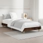 vidaXL Estructura de cama madera contrachapada roble humo 75x190 cm