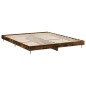 vidaXL Estructura de cama madera contrachapada roble ahumado 150x200cm vidaXL Estructura de cama madera contrachapada roble ahumado 150x200cm