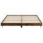 vidaXL Estructura de cama madera contrachapada roble ahumado 150x200cm vidaXL Estructura de cama madera contrachapada roble ahumado 150x200cm