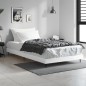 vidaXL Estructura de cama madera contrachapada blanco brillo 100x200cm vidaXL Estructura de cama madera contrachapada blanco brillo 100x200cm