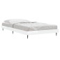 vidaXL Estructura de cama madera contrachapada blanco brillo 100x200cm vidaXL Estructura de cama madera contrachapada blanco brillo 100x200cm