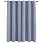 vidaXL Cortina opaca con anillas de metal gris 290x245 cm vidaXL Cortina opaca con anillas de metal gris 290x245 cm