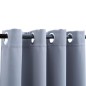 vidaXL Cortina opaca con anillas de metal gris 290x245 cm vidaXL Cortina opaca con anillas de metal gris 290x245 cm