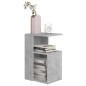 vidaXL Mesa auxiliar de madera contrachapada gris hormigón 36x30x56 cm vidaXL Mesa auxiliar de madera contrachapada gris hormigón 36x30x56 cm