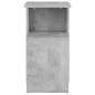 vidaXL Mesa auxiliar de madera contrachapada gris hormigón 36x30x56 cm vidaXL Mesa auxiliar de madera contrachapada gris hormigón 36x30x56 cm
