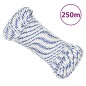vidaXL Cuerda de barco polipropileno blanco 4 mm 250 m vidaXL Cuerda de barco polipropileno blanco 4 mm 250 m