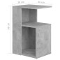 vidaXL Mesa auxiliar de madera contrachapada gris hormigón 36x30x56 cm vidaXL Mesa auxiliar de madera contrachapada gris hormigón 36x30x56 cm