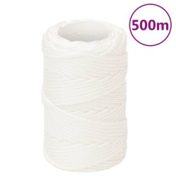 vidaXL Cuerda de barco polipropileno blanco intenso 2 mm 500 m