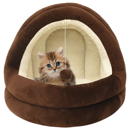 vidaXL Cama para gatos color marrón y crema 50x50x45 cm