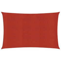 vidaXL Toldo de vela rojo HDPE 160 g/m² 3,5x5 m