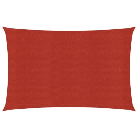 vidaXL Toldo de vela rojo HDPE 160 g/m² 3,5x5 m