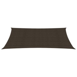 vidaXL Toldo de vela HDPE marrón 160 g/m² 2x5 m  