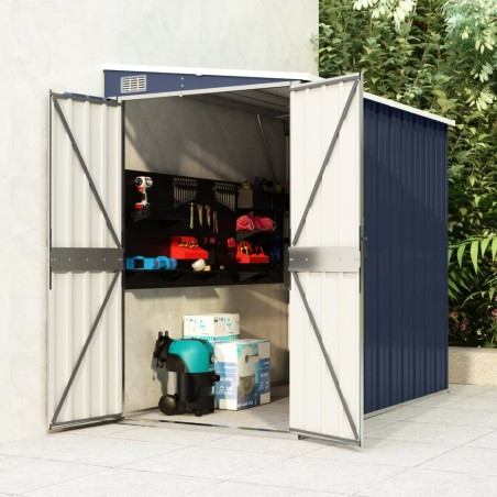 vidaXL Cobertizo de jardín de pared acero galvanizado 118x194x178 cm