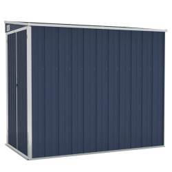vidaXL Cobertizo de jardín de pared acero galvanizado 118x194x178 cm
