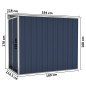 vidaXL Cobertizo de jardín de pared acero galvanizado 118x194x178 cm vidaXL Cobertizo de jardín de pared acero galvanizado 118x194x178 cm