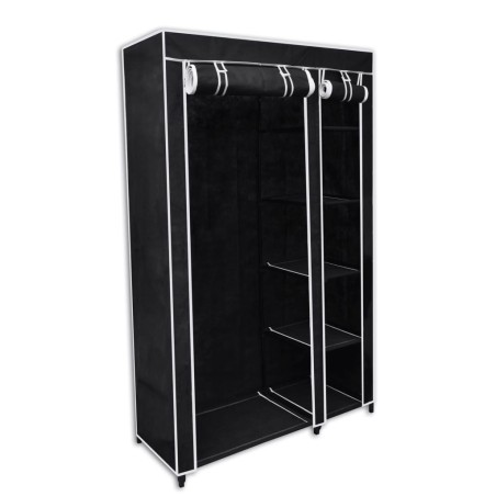 vidaXL Armario plegable 110x45x175 cm negro 