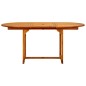 vidaXL Mesa de comedor jardín madera maciza acacia (120-170)x80x75 cm vidaXL Mesa de comedor jardín madera maciza acacia (120-170)x80x75 cm