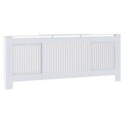 vidaXL Cubierta para radiador MDF blanco 205 cm