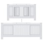 vidaXL Cubierta para radiador MDF blanco 205 cm vidaXL Cubierta para radiador MDF blanco 205 cm
