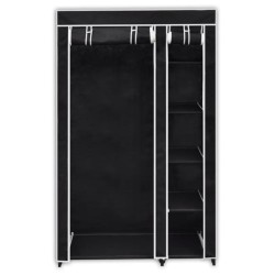 vidaXL Armario plegable 110x45x175 cm negro 