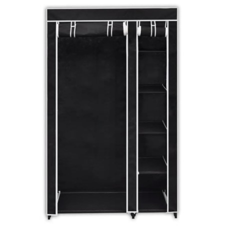 vidaXL Armario plegable 110x45x175 cm negro 