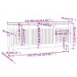 vidaXL Cubierta para radiador MDF blanco 205 cm vidaXL Cubierta para radiador MDF blanco 205 cm