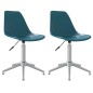 vidaXL Sillas de comedor giratorias 2 unidades PP turquesa vidaXL Sillas de comedor giratorias 2 unidades PP turquesa