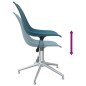 vidaXL Sillas de comedor giratorias 2 unidades PP turquesa vidaXL Sillas de comedor giratorias 2 unidades PP turquesa