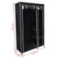 vidaXL Armario plegable 110x45x175 cm negro 