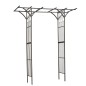 Nature Arco para jardín de metal negro 114x66x232 cm