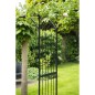 Nature Arco para jardín de metal negro 114x66x232 cm