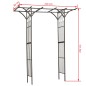 Nature Arco para jardín de metal negro 114x66x232 cm