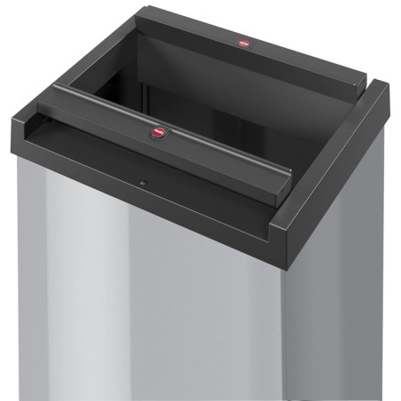 Hailo Cubo de basura Big-Box Swing tamaño L 35 L plateado 0840-121