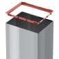 Hailo Cubo de basura Big-Box Swing tamaño L 35 L plateado 0840-121 Hailo Cubo de basura Big-Box Swing tamaño L 35 L plateado 0840-121