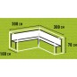 Madison Funda para muebles izquierda 300x300x70 cm Madison Funda para muebles izquierda 300x300x70 cm