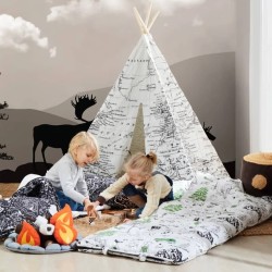 Sunny Tienda para niños World Map blanco y negro