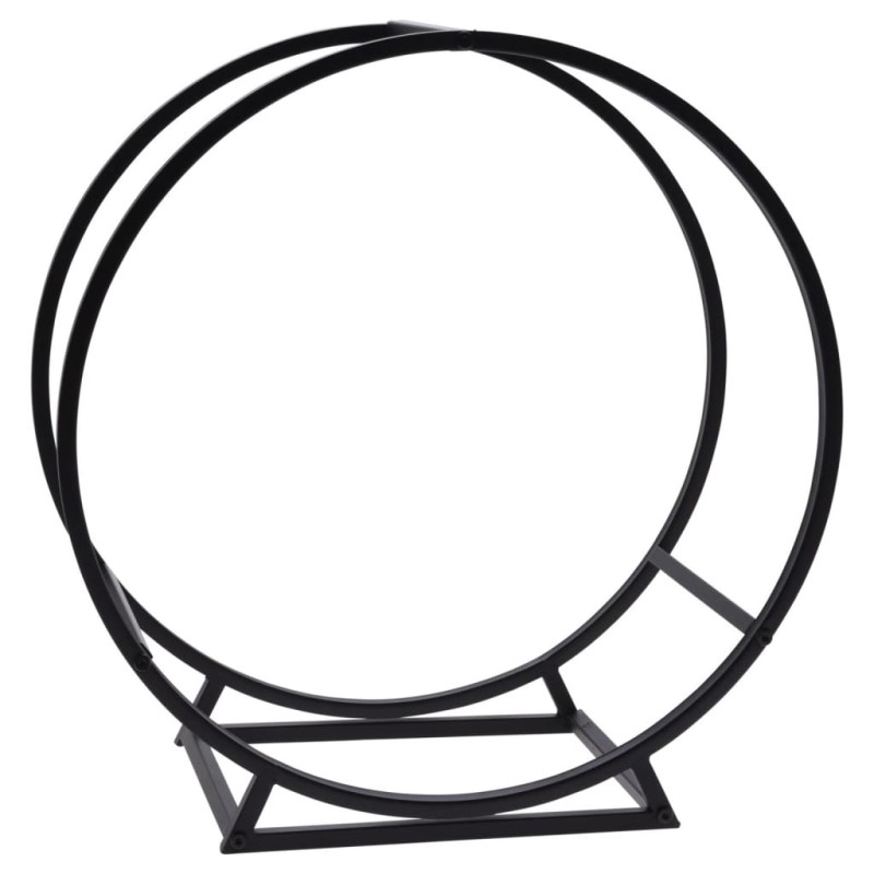 ProGarden Soporte para leña redondo negro 50x25x51,5 cm ProGarden Soporte para leña redondo negro 50x25x51,5 cm