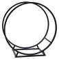 ProGarden Soporte para leña redondo negro 50x25x51,5 cm ProGarden Soporte para leña redondo negro 50x25x51,5 cm