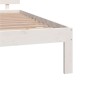 vidaXL Estructura de cama doble madera maciza blanco 135x190 cm